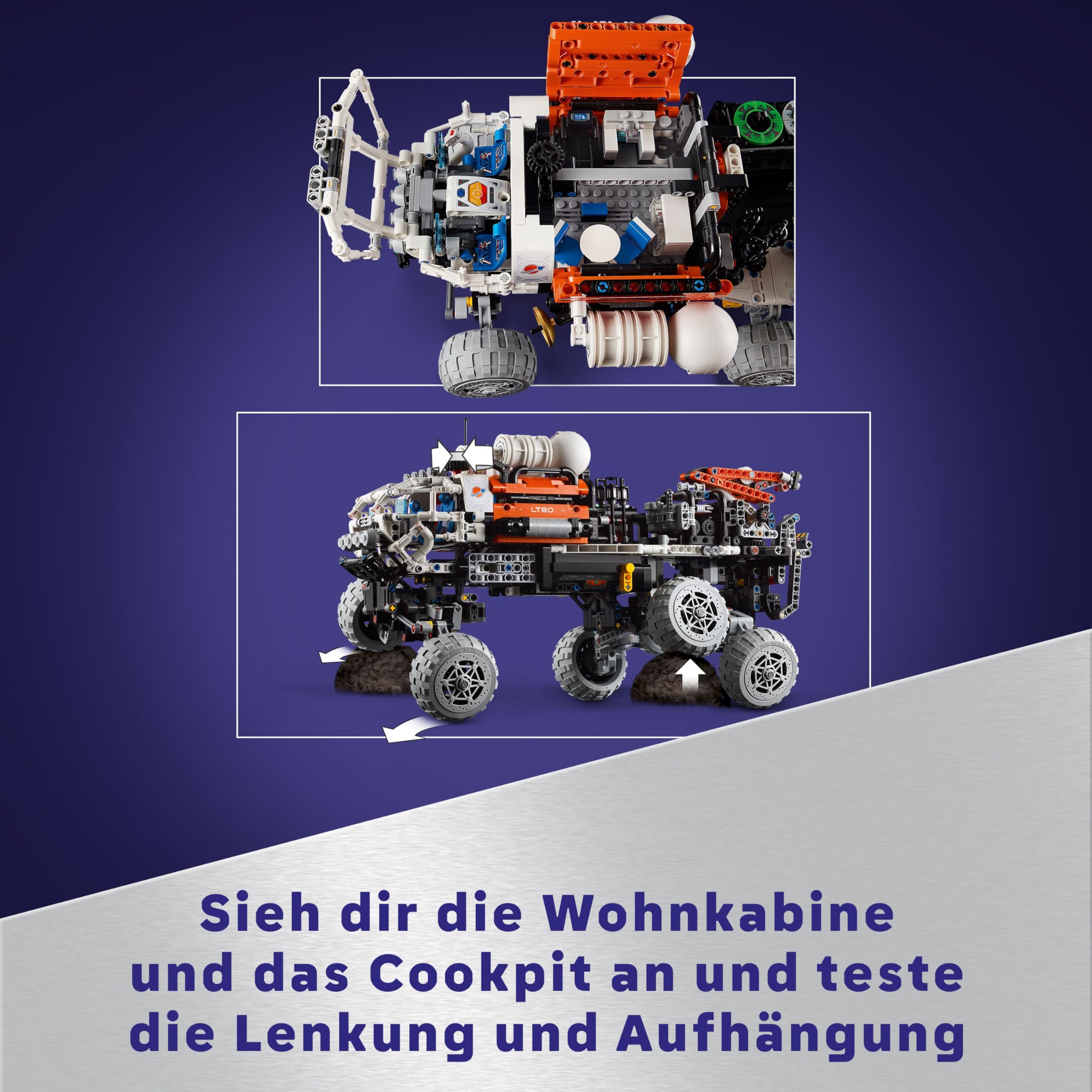 LEGO Technic Mars Exploration Rover, Weltraum-Spielzeug, basiert auf Raumfahrzeugen der NASA, Space Bauset, Spielzeug für Kinder, Geschenk für Jungen & Mädchen ab 11 Jahren 42180