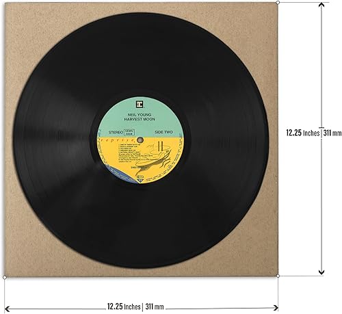Vista 15 de TunePhonik Chaquetas de disco de vinilo LP de 12 pulgadas, revestimiento blanco con orificio central, paquete de 25