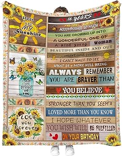 Sweet 16 Birthday Decorations, Sweet 16 Gifts for Girls, Sweet 16 Blankets for Teenagers, 60