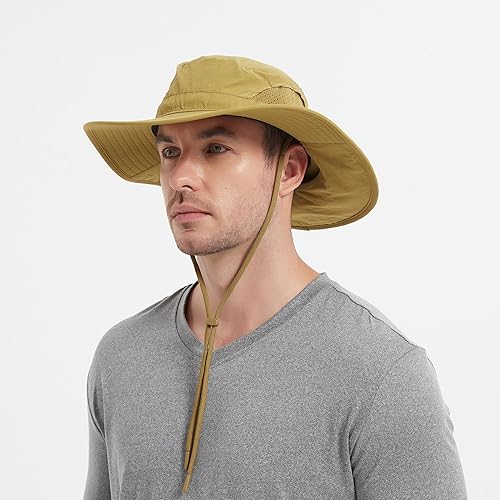 Miniatura 4 de Jemez - Sombrero de ala ancha con solapa para el cuello, protección solar UPF 50+, transpirable, para pesca, senderismo