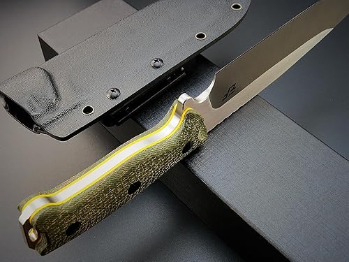 Miniatura 8 de Eafengrow EF143 Fixed Blade Knife 1.8" Width AUS-10 Stainless Steel Blade Micarta Handle Full Tang EDC Straight Knife for Field Adventure Camping