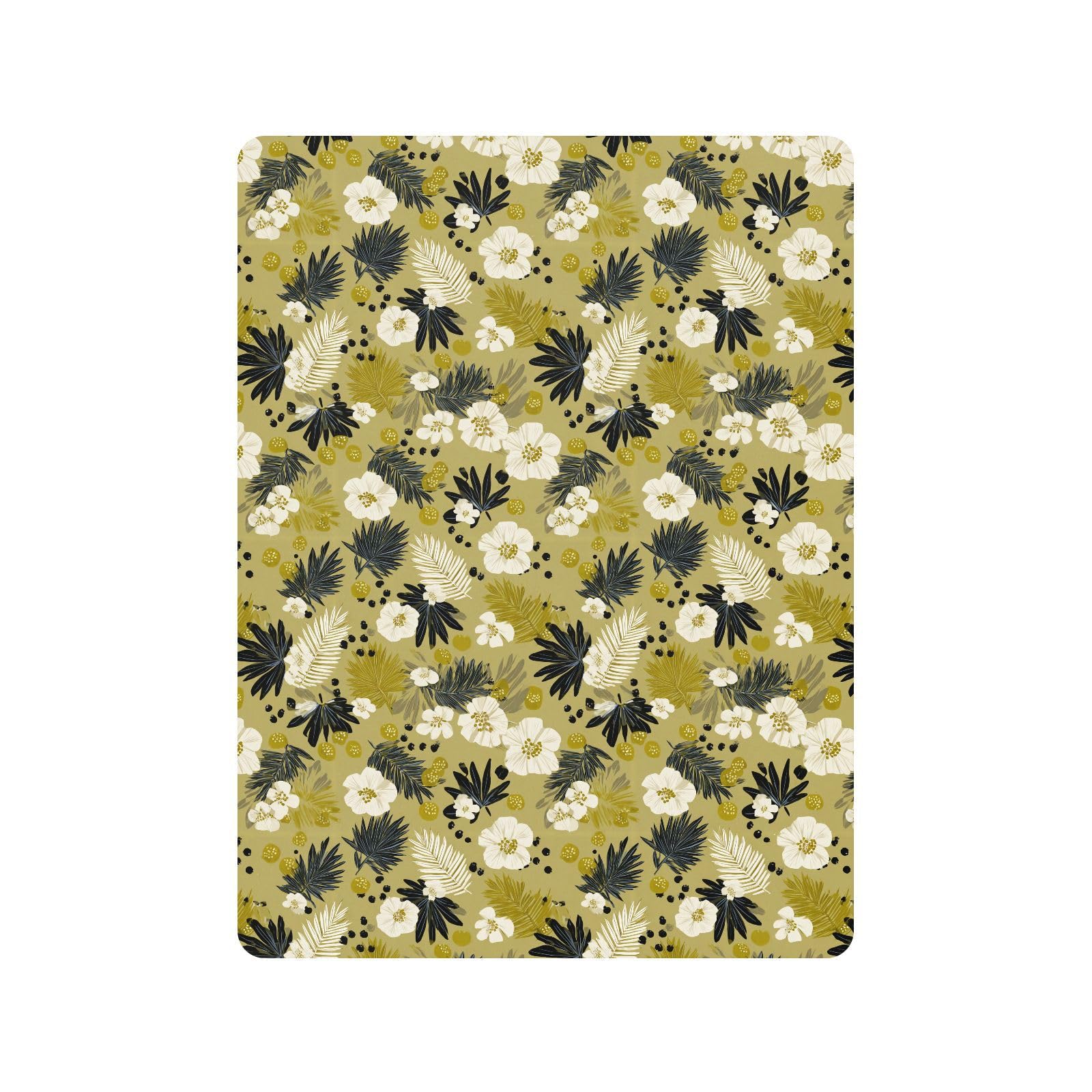 Sábanas de algodón para cuna de bebé, cómodas y transpirables, con diseño de flores de selva, para decoración de guardería, 1 paquete de 52 x 28 pulgadas