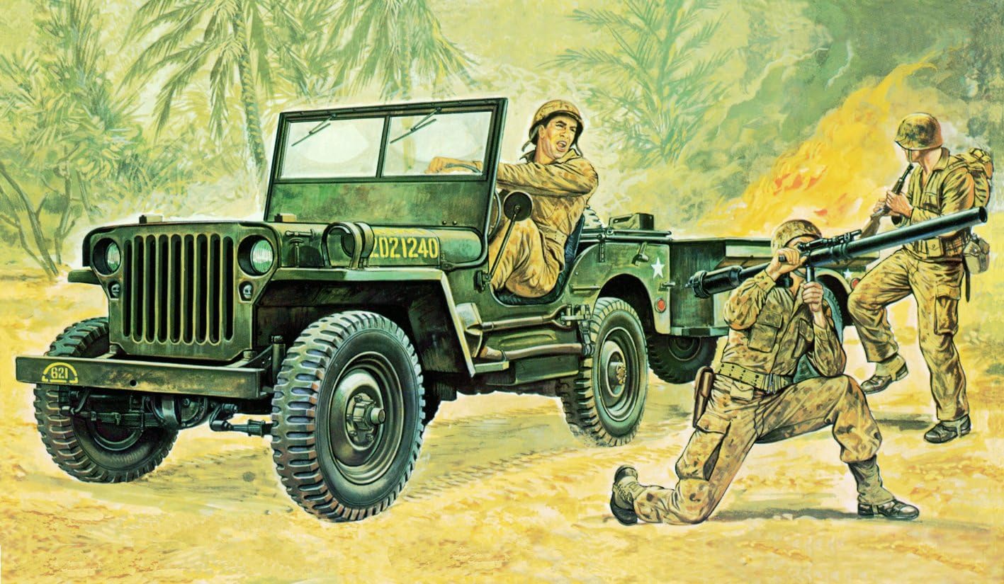 Models Willys Jeep and Trailer Kit