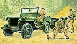 Italeri Models 1/35 Willys Jeep & Trailer Kit 0314S