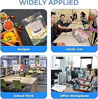 Vista 6 de Rigid Print Protectors - Plastic Sheet Protectors 8.5 x 11 Inch - Top Loading Clear Page Protectors - Clear Sheet Protectors Heavy Duty No Holes