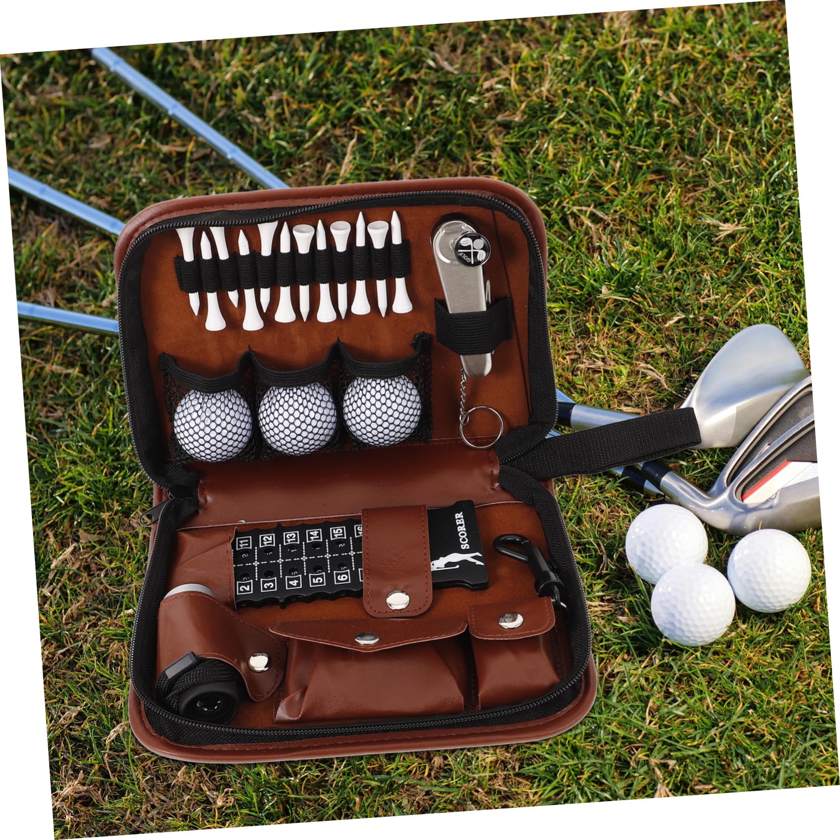 Borsa da Golf Multifunzione Kit di Accessori Compatti per Chiodi Segnapunti E Viaggi