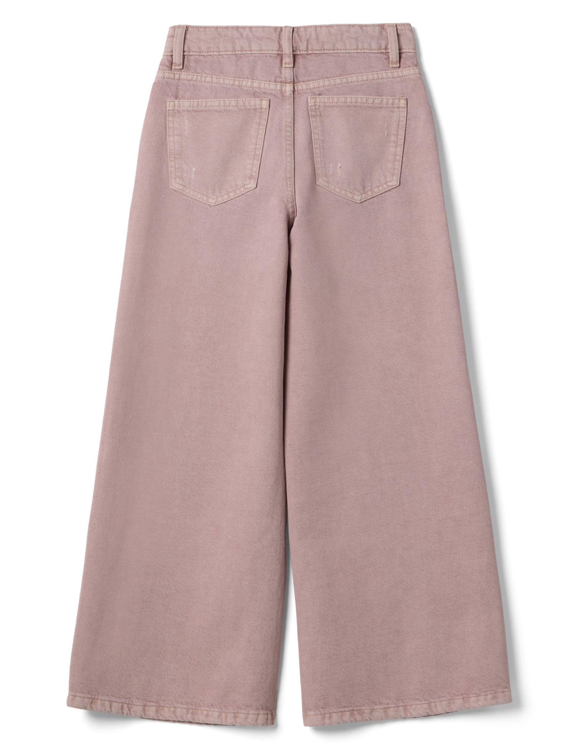 OVS Kids Jeans Super Wide Leg in Puro Cotone Denim Rosa da Ragazza
