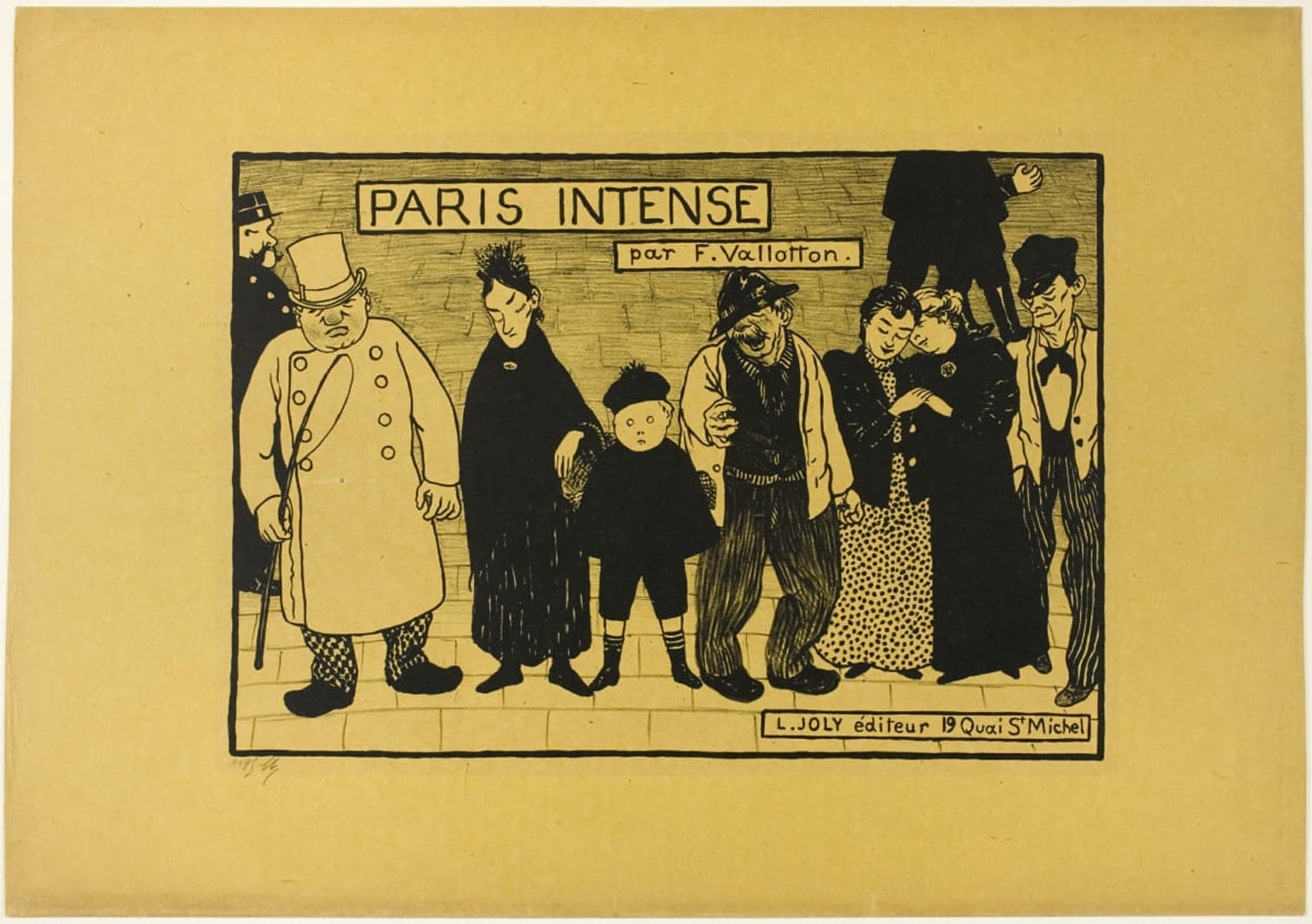 ARTXLXXBN Famous Painting Art Wall Decor Abstract Art Picture Frontispiece to Paris Intense by Felix Edouard Vallotton Animal Pictures for Home Decor 60x90cm