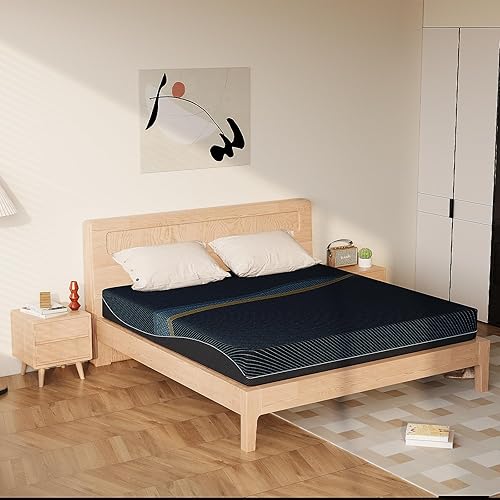 Miniatura 17 de Crystli Colchón Queen de 10 pulgadas, colchón de espuma viscoelástica de gel tamaño Queen, con infusión de carbón activado, colchón de cama de