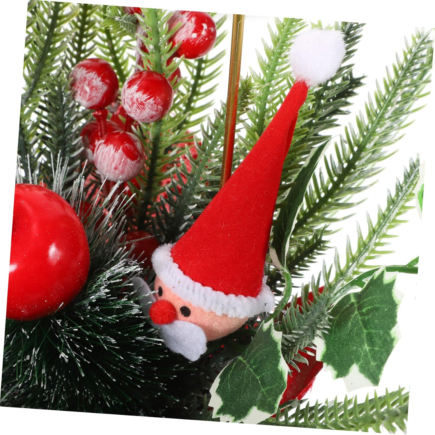 Candle Holder Christmas Centerpiece Realistic Fruit Bouquet for Festive Table Decoration Elegant Desktop Adornment for Home Restaurant and Holiday Celebrations
