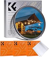 K&F Concept 82mm Variable 6-Point Starburst Lens Filter - Adjustable Cross Screen Effect, 18-Layer Coated Optical Glass + Cleaning Cloths