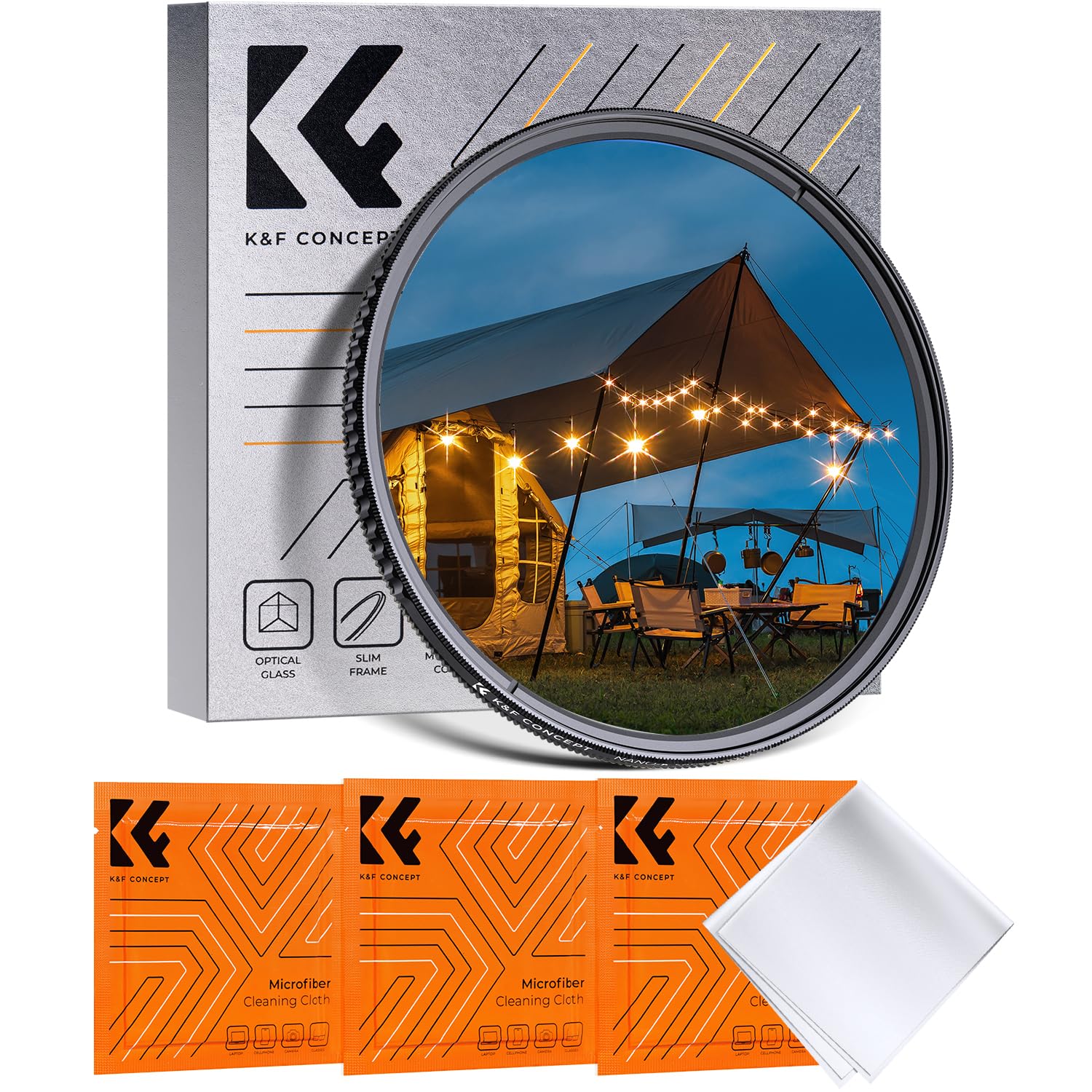 Amazon | K&F CONCEPT 77mm 短めの6本線クロス クロスフィルター