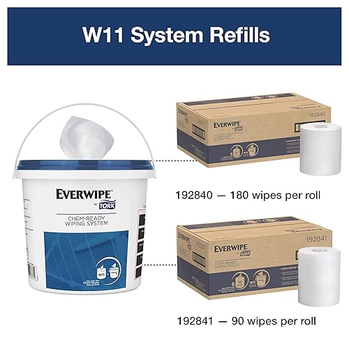 Miniatura 6 de Everwipe Chem-Ready - Cubetas para toallitas húmedas blancas, tapa resellable, compatible con rollo de toallitas Chem-Ready, 5 cubos, 192812
