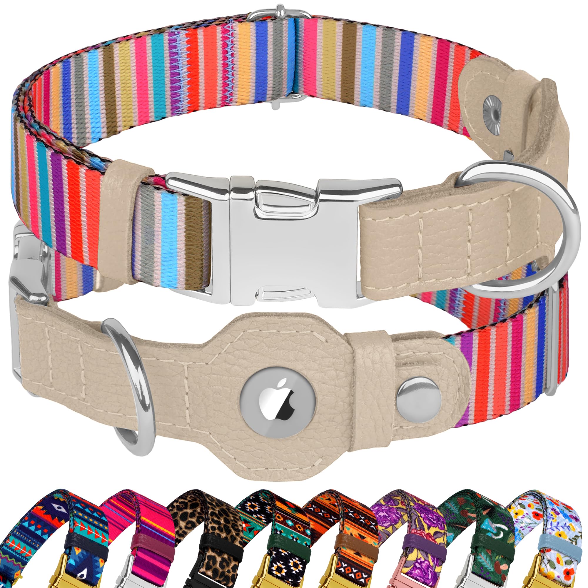 Collier AirTag chien pour éviter les fugues de votre animal de taille M
