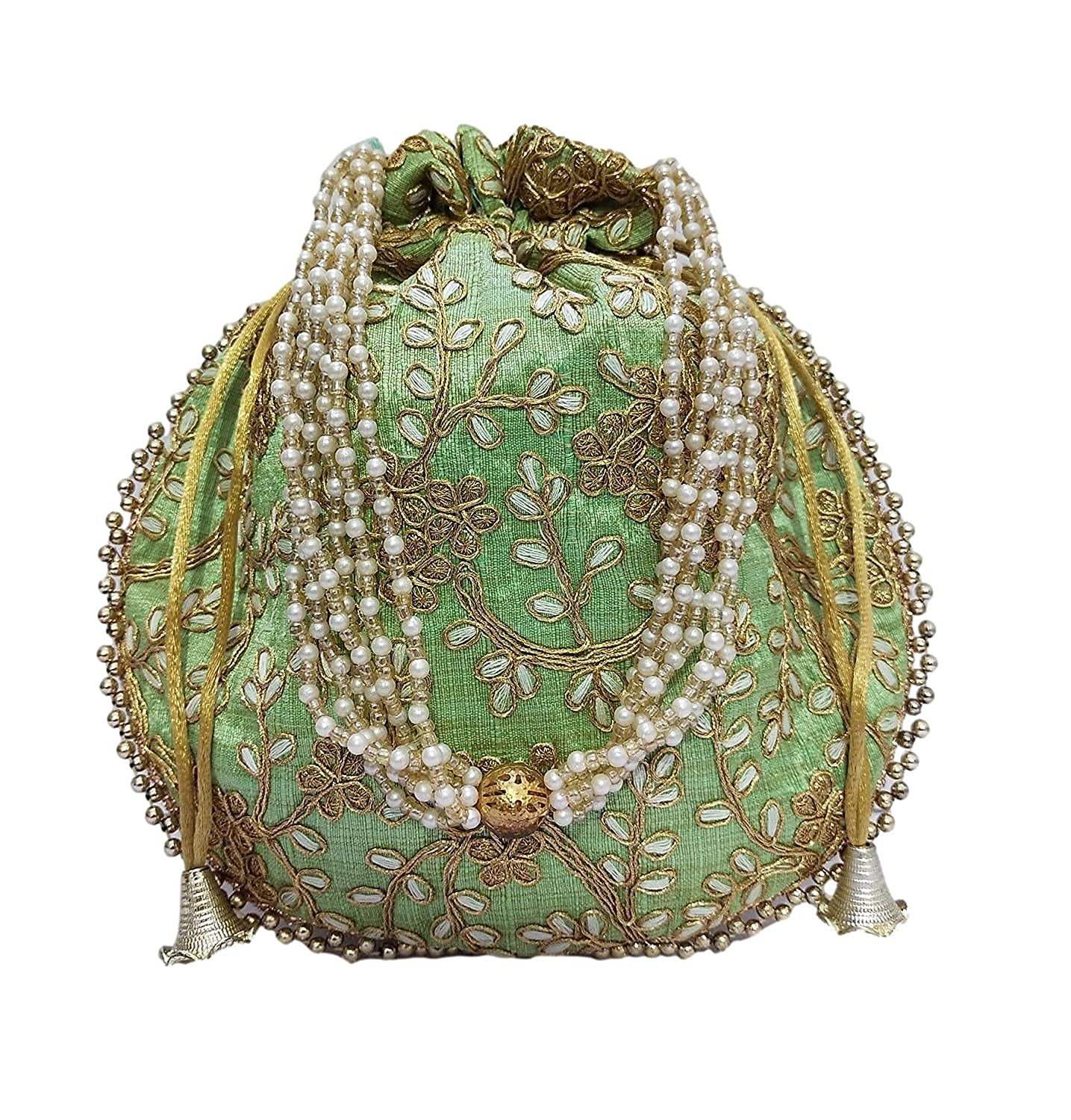 ATHZ Potli bag Parrot Green Matka Design for Women Wristlets Return Gifting handbags for Festivals Birthday Purses (B0B5DJ591T) Amazon Price History, Amazon Price Tracker