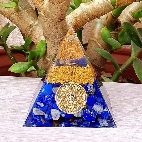 Miniatura 3 de Cristales de pirámide de orgón, piedras calmantes y cristales curativos, generador de energía para yoga, reiki, meditación, blanacing chakras,