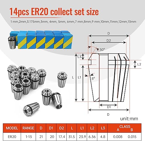Miniatura 7 de RATTMMOTOR Kit de motor de husillo refrigerado por agua de 110 V, motor de husillo ER20 de 2.2 KW 80 mm 24000 RPM+2.2 KW VFD 110 V inversor de