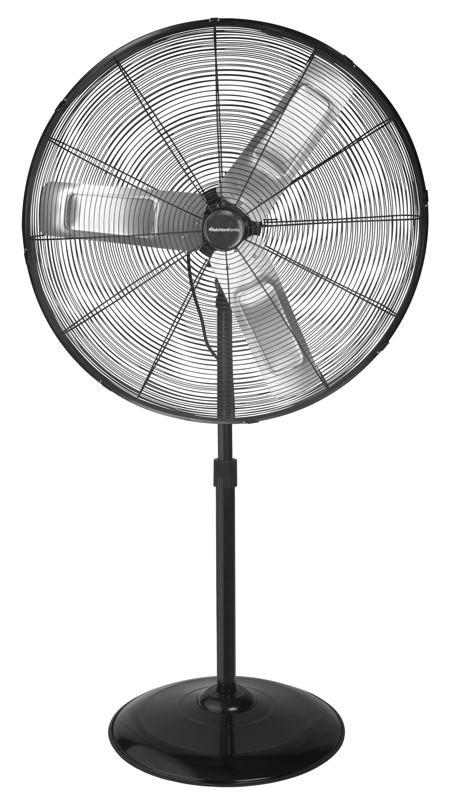 Generico Ventilatore MelchioniMF2575STIND a Piantana Industriale 75 cm 200W Oscillante 85° 3 Velocità Pale in Alluminio Altezza 152 cm Alta Potenza per Ambienti Ampi