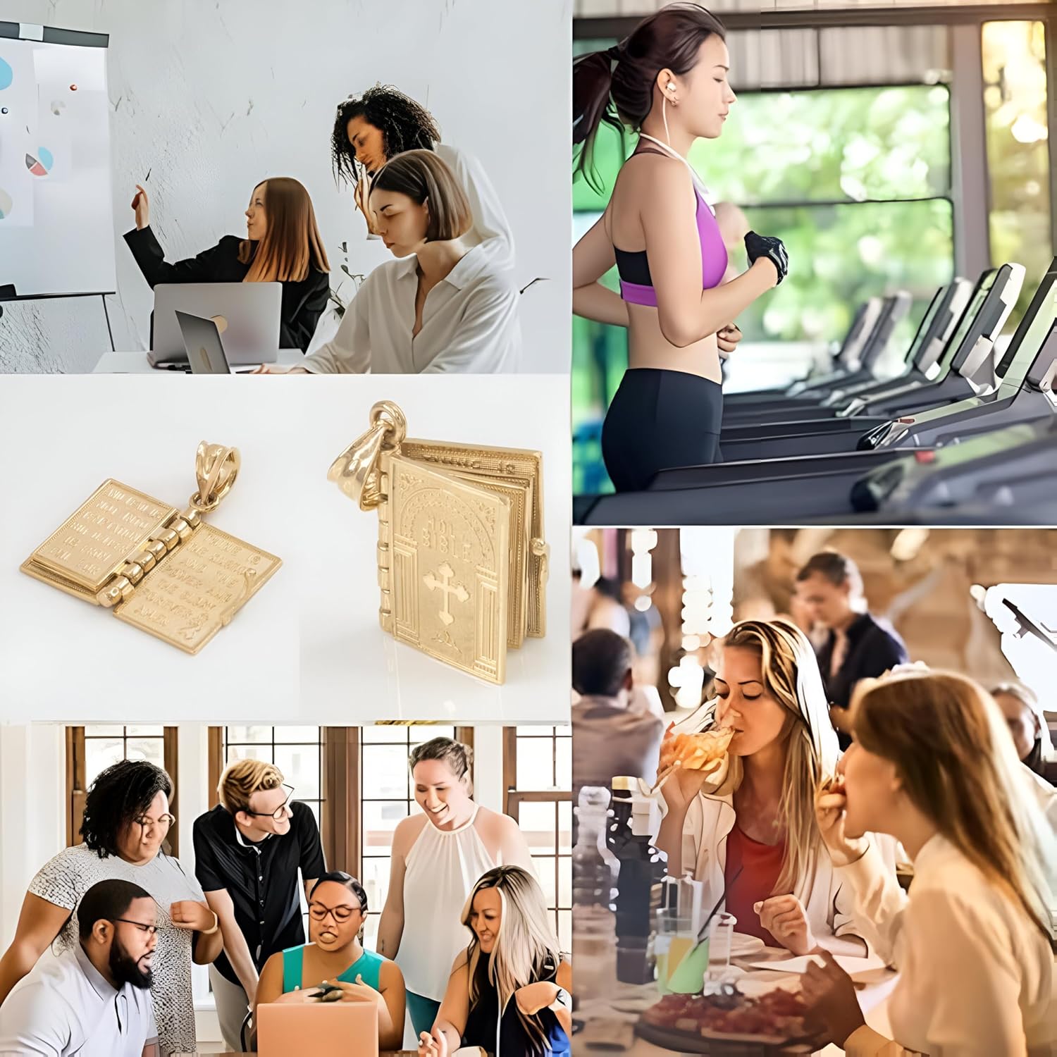 925 Sterling Silver Openable Holy Gold Serenity Prayer Necklace, 14k Yellow Gold Lords Prayer Necklace - Punk Bible Necklace For Men Women, Cross Necklace With Bible Verse - Image 7