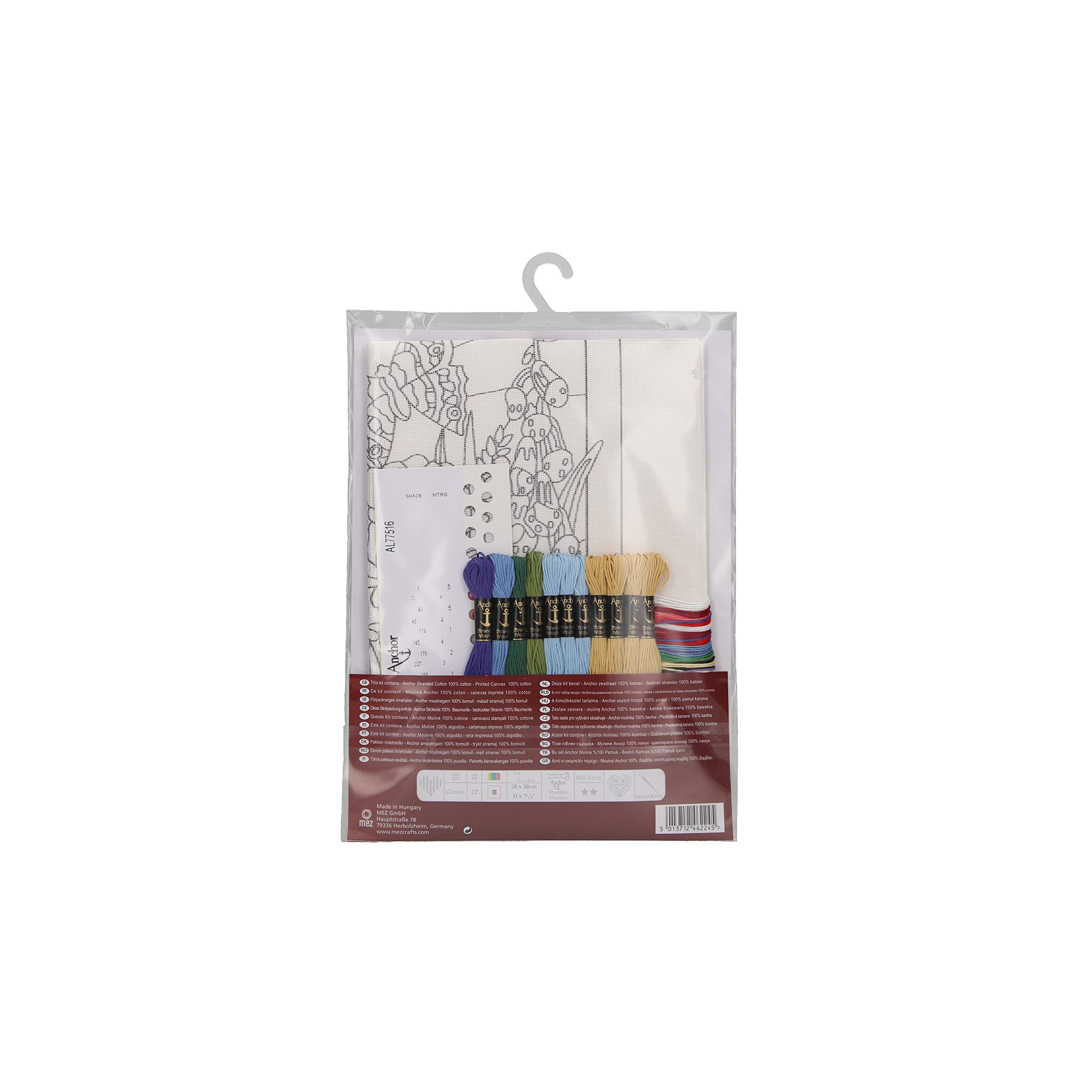 ANCHOR Kit de Broderie à Point Lance Stained Glass Butterfly Multicolore