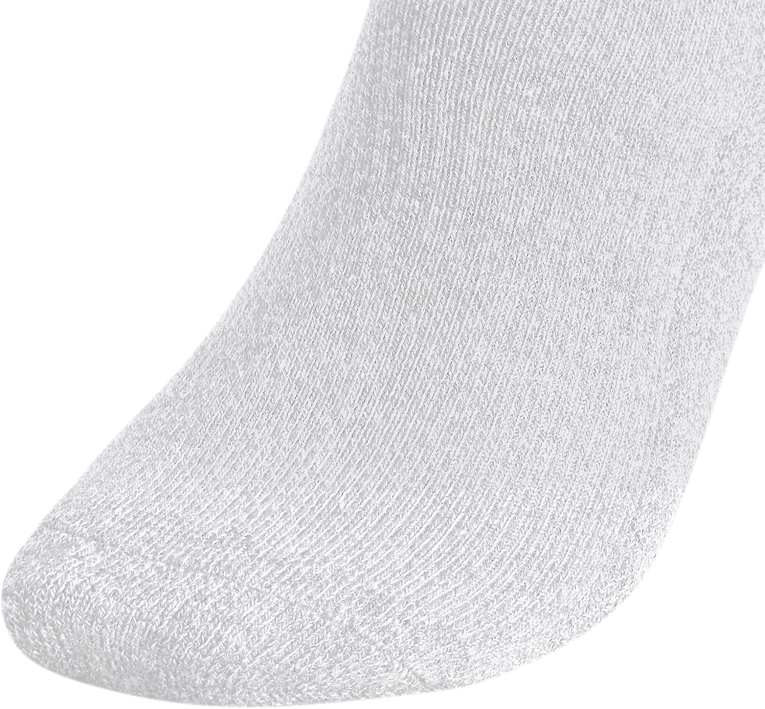 adidas Men's Athletic Cushioned 6-Pack Low Cut, White/Black Black/Aluminum 2, Large