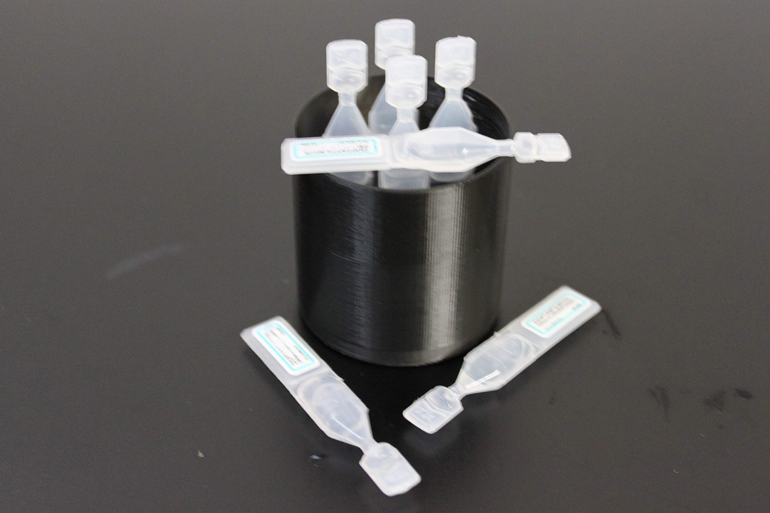 Znet3D Eye Drops Holder & Storage w/lid, Holds 7 Single use Disposable vials (Black)