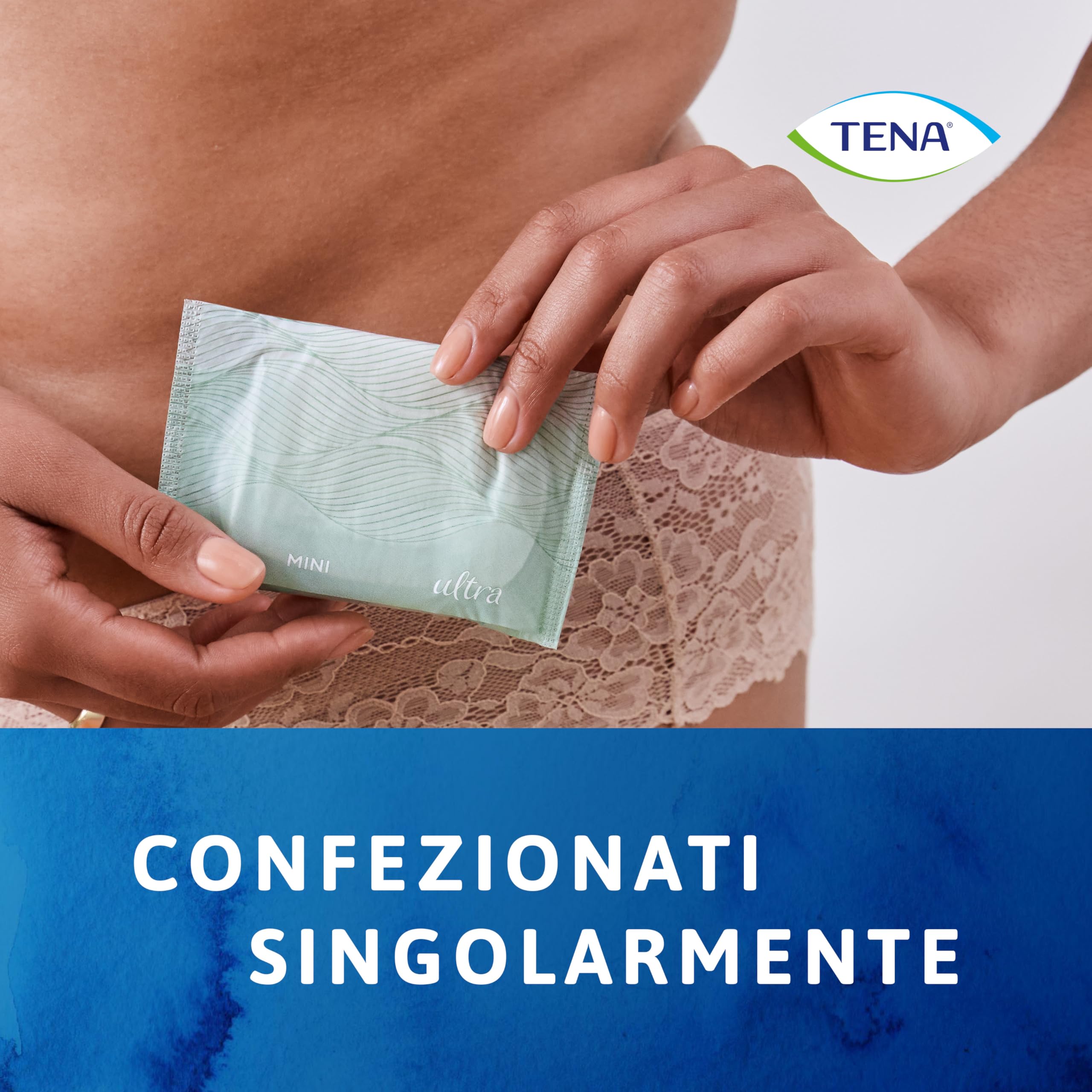 TENA Discreet Mini Ultra Pacco Scorta Mensile - Assorbenti per perdite urinarie femminili, discreti e confortevoli, 6 confezioni x 20 pezzi