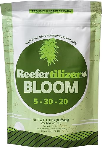 Reefertilizer® Bloom - NPK + micronutrientes para plantas en flor | Fertilizante en polvo seco canadiense de 1.1 lb Nutrientes Floración Booster |