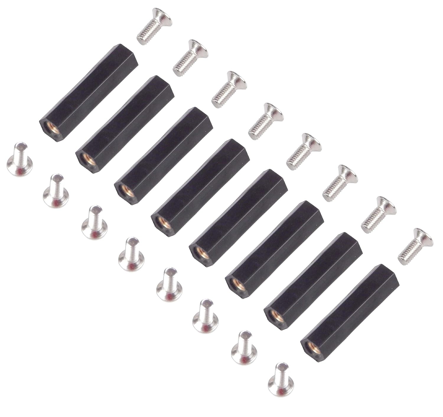 Roinco Hex Spacer Nylon with Brass Insert Set of 8 M3X30 and 16 Screw