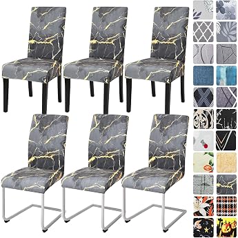 Alishomtll Stretch Chair Covers Set of 6 Chair Covers Swing Chairs
