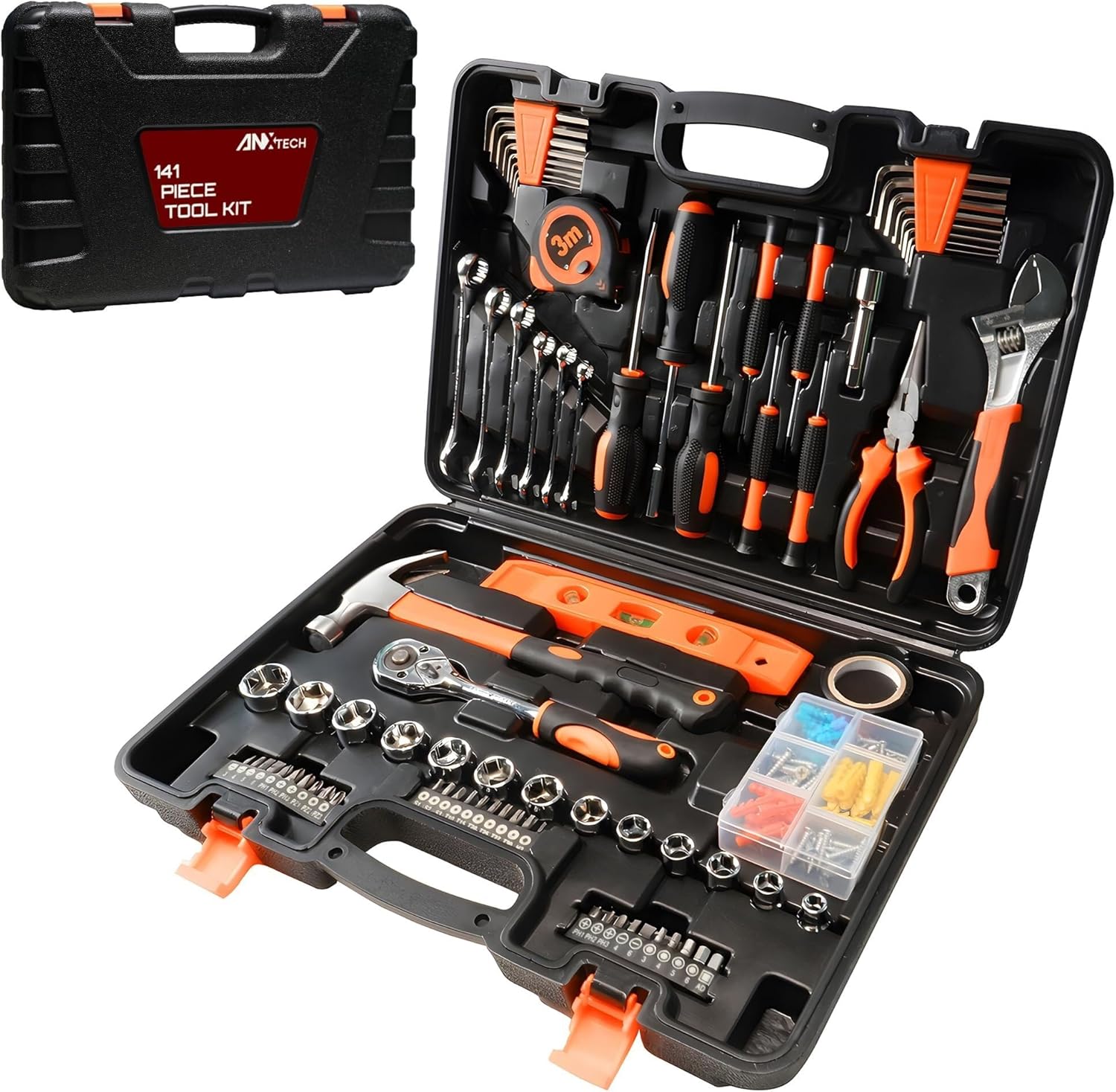 Kit de herramientas para reparación del hogar 141 piezas