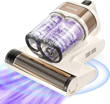 FEPPO 4-in-1 Mattress Vacuum Cleaner PRO, 16KPa Handheld Vacuum with UV-C Light, 40,000 Beats/Min Tapping, 140F Hot Air, HEPA Filter for Bed, Sofa, Crib Corded, 550W
