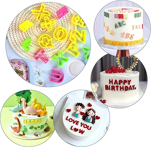 Miniatura 7 de 41 mini cortadores de galletas, pequeños del alfabeto y números (0.98-2 pulgadas) para hornear, cortador de letras de fondant de plástico de grado