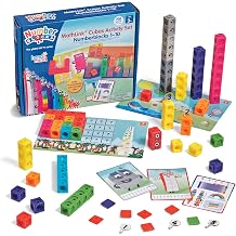 Learning Resources Numberblocks MathLink Cube 1-10 Activity Set Preschool Maths Training Building Learning Playing - Classroom and Home Ages 3+