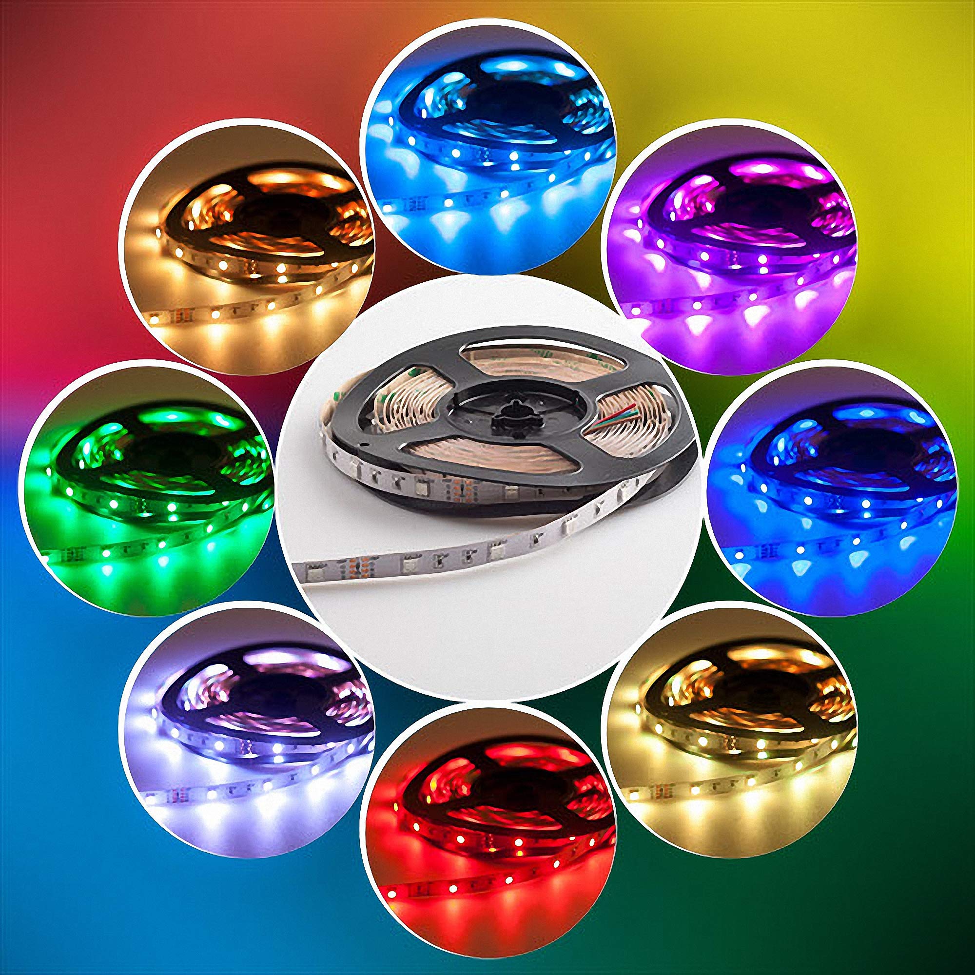 Mextronic LED Streifen 5050 – 5m Warmweiß (2700K), 24V, 36W, Dimmbar & Flexibel