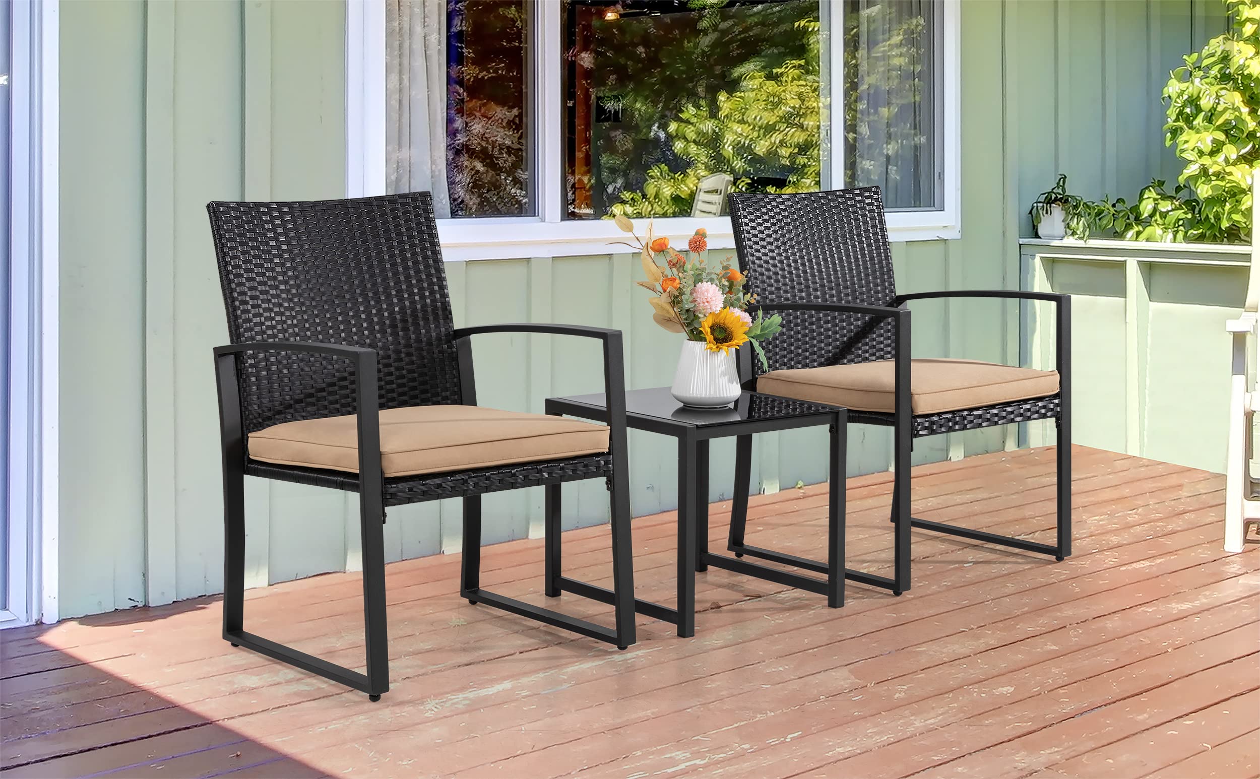 Buy Shintenchi 3 Pieces Patio Set Outdoor Wicker Patio Furniture Sets