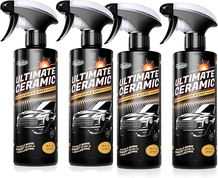 Real Ceramic Coating for Cars Polish 64 Fl Oz, Unmatched Shine Car Wax Coating Spray, No Pungent Smell, Quick Detailer Spray Wax, Lasts 50+ Washes Car Paint Sealant