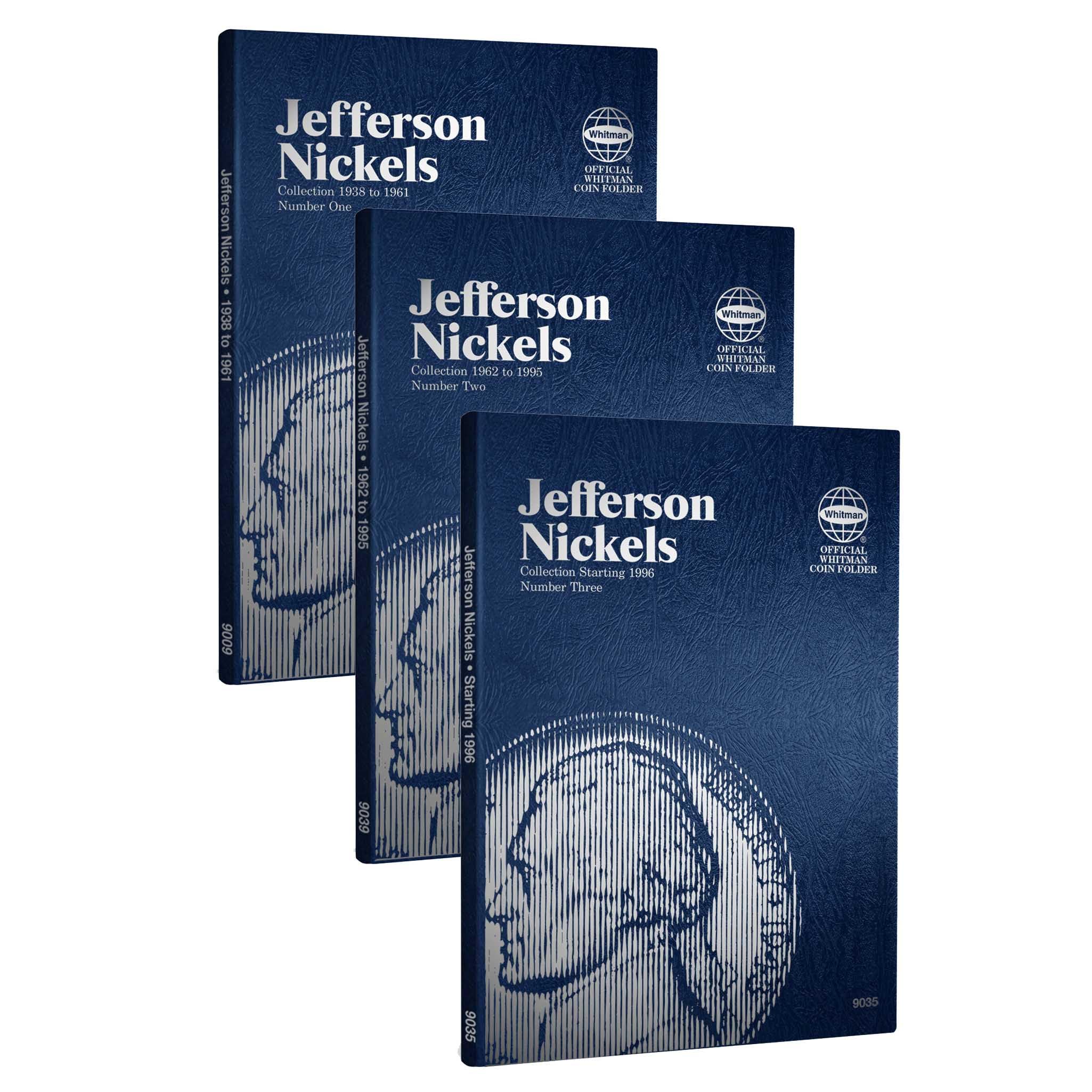 1938 - to Present - Whitman Jefferson Nickel 3 Book Set with 2004