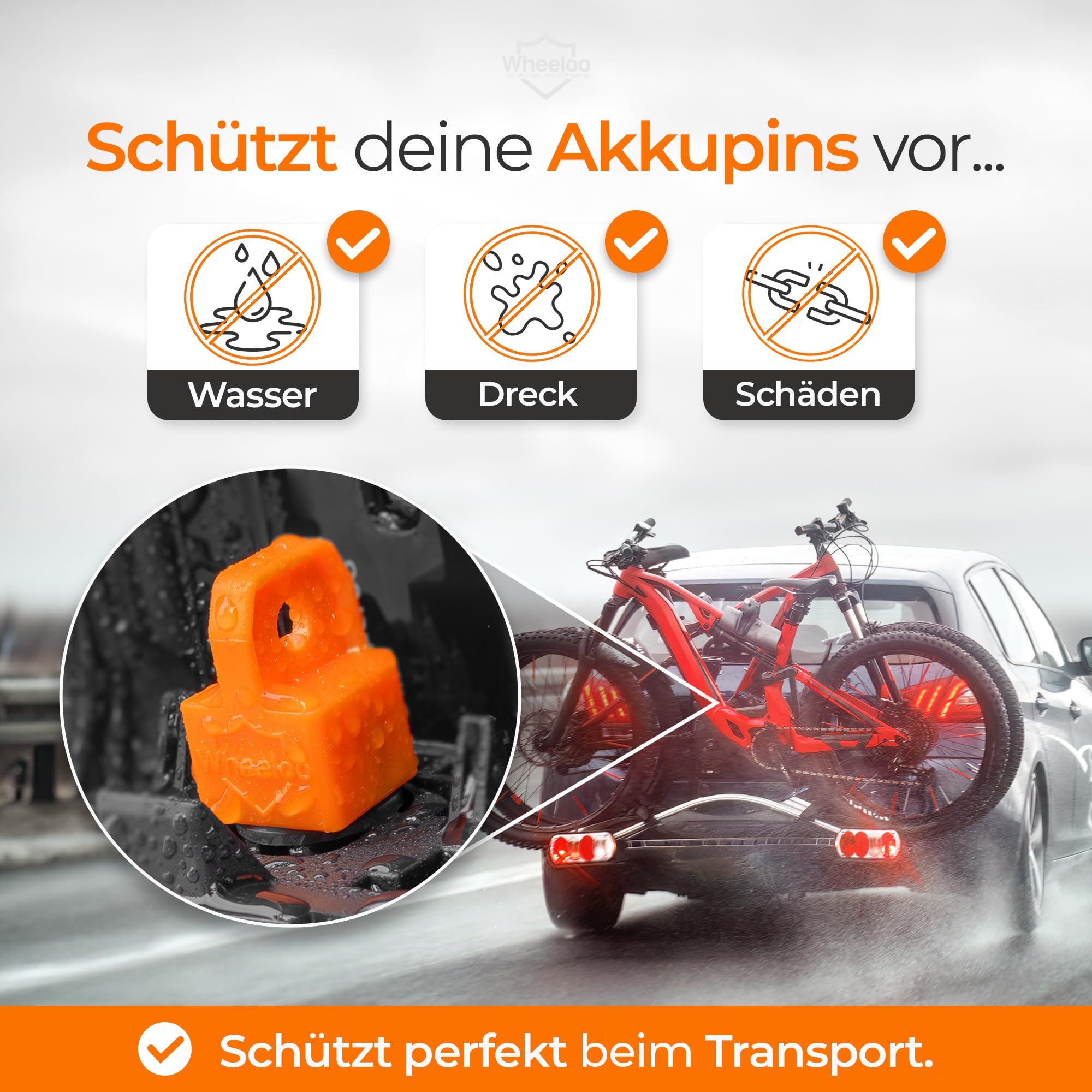 WHEELOO Osłona stykowa do systemu Bosch Powertube 725 Smartes System, zestaw 2 sztuk, do Powerpack + Power Tube E-Bike akumulator