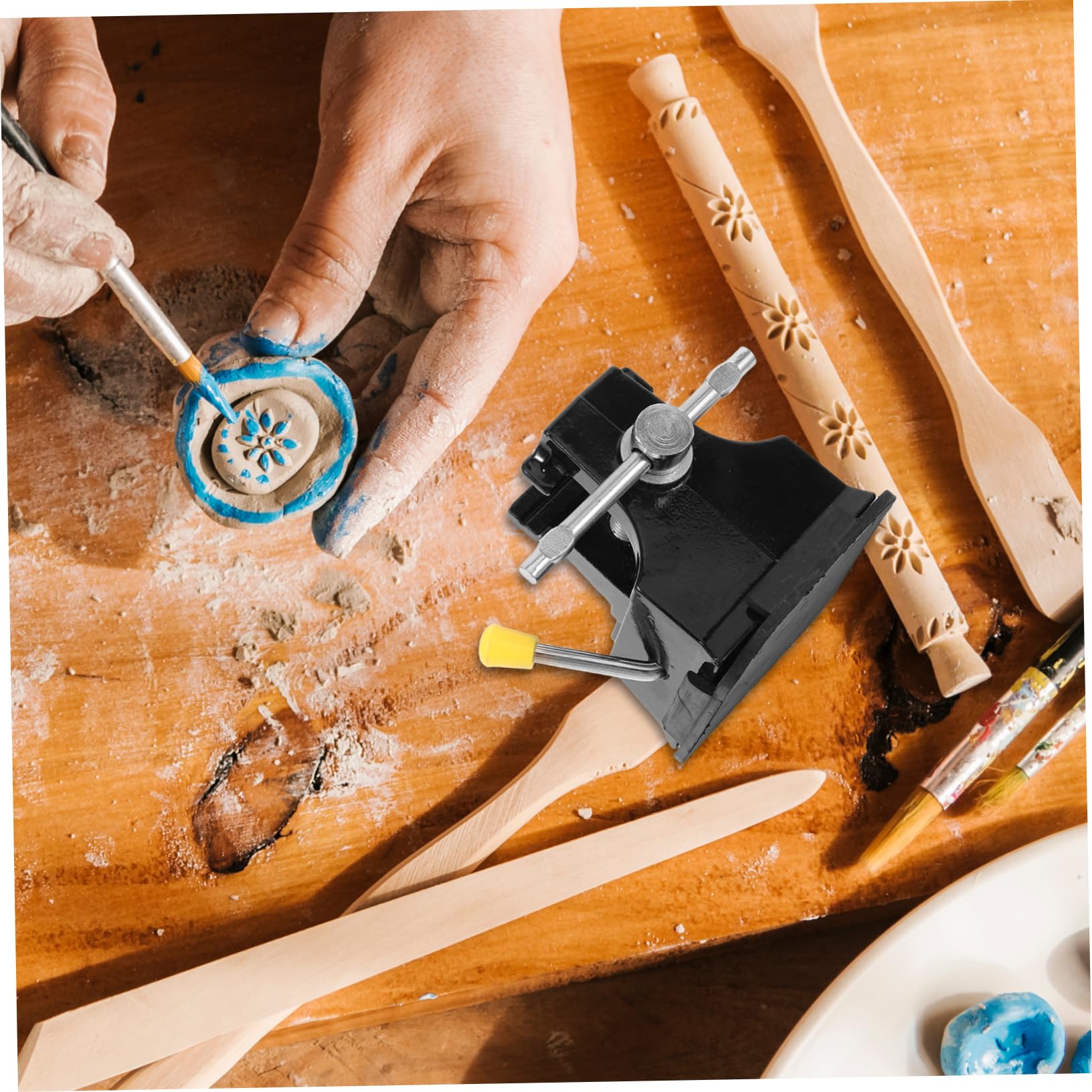 ARTIBETTER Portable Mini Table Clamp for Jewelry Model Makers Suction Vise Clamp Desktop Vice