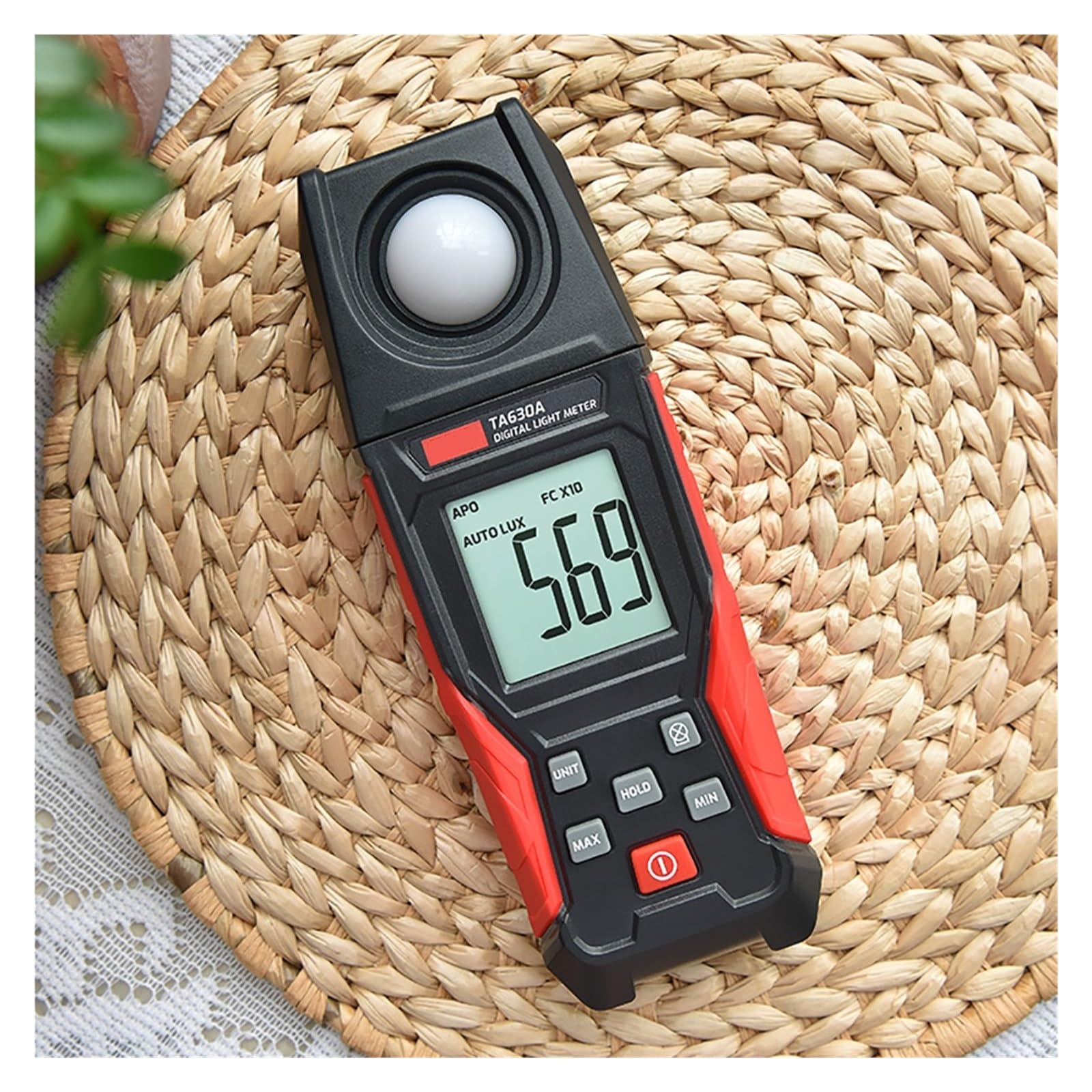 Luminómetro Medidor De Luz Digital Iluminancia Lux con Registro 0~200.000 Rango Medición Sensor Flexible Probador Amplio Rango, Alta PrecisióN(TA630A)