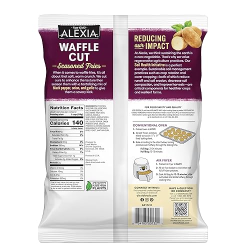Miniatura 2 de Alexia Foods Papas fritas sazonadas con corte gofre, 15 onzas