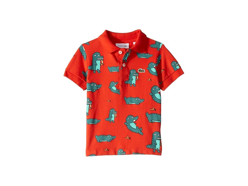 

Lacoste Kids Fun Croc All Over Print Pique Polo (Infant/Toddler/Little Kids/Big Kids) (Salvia) Boy's Clothing, Green