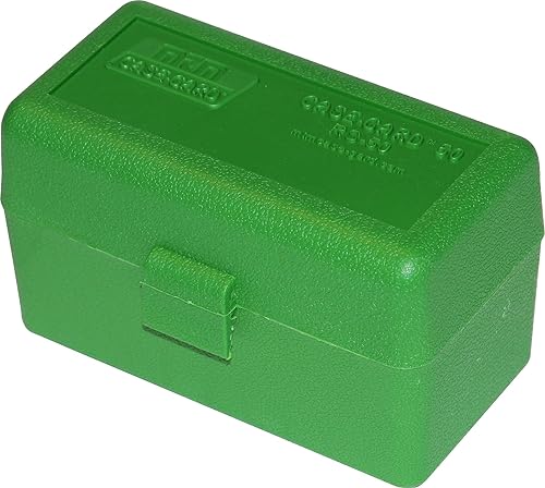 Miniatura 8 de MTM RS-50-10 50 Caja de munición redonda para rifle abatible .222 a .222 Mag, fabricada en Estados Unidos, verde Azul traslúcido,Clear
