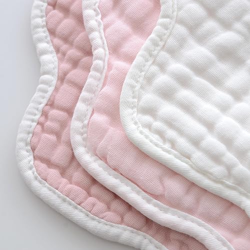 Miniatura 8 de MUKIN Toalla babeante para bebé, baberos a presión, baberos de muselina, paquete de 6, ajustable, algodón suave