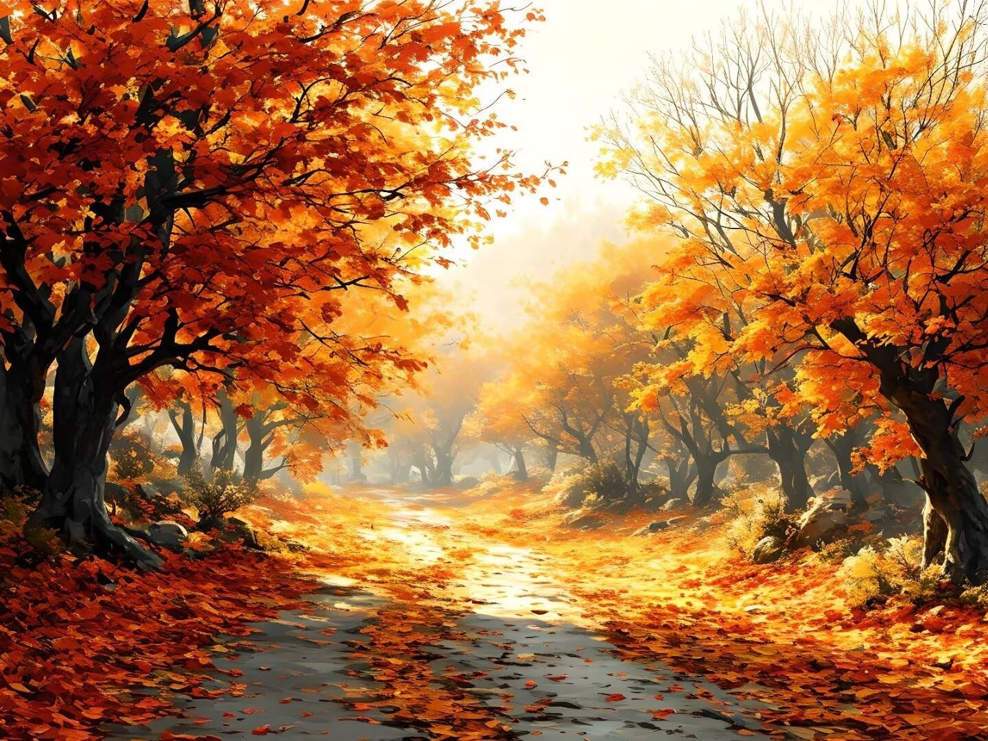 5D Diamond Art Autumn Scenery Diamond Painting Kit, 30x20cm Diamond Art Painting Kits Adults Kids, DIY Round Full Drill Diamond Dots Cross Stitch Crafts Pictures, Home Wall Decor Gifts 12x8inch B-9914