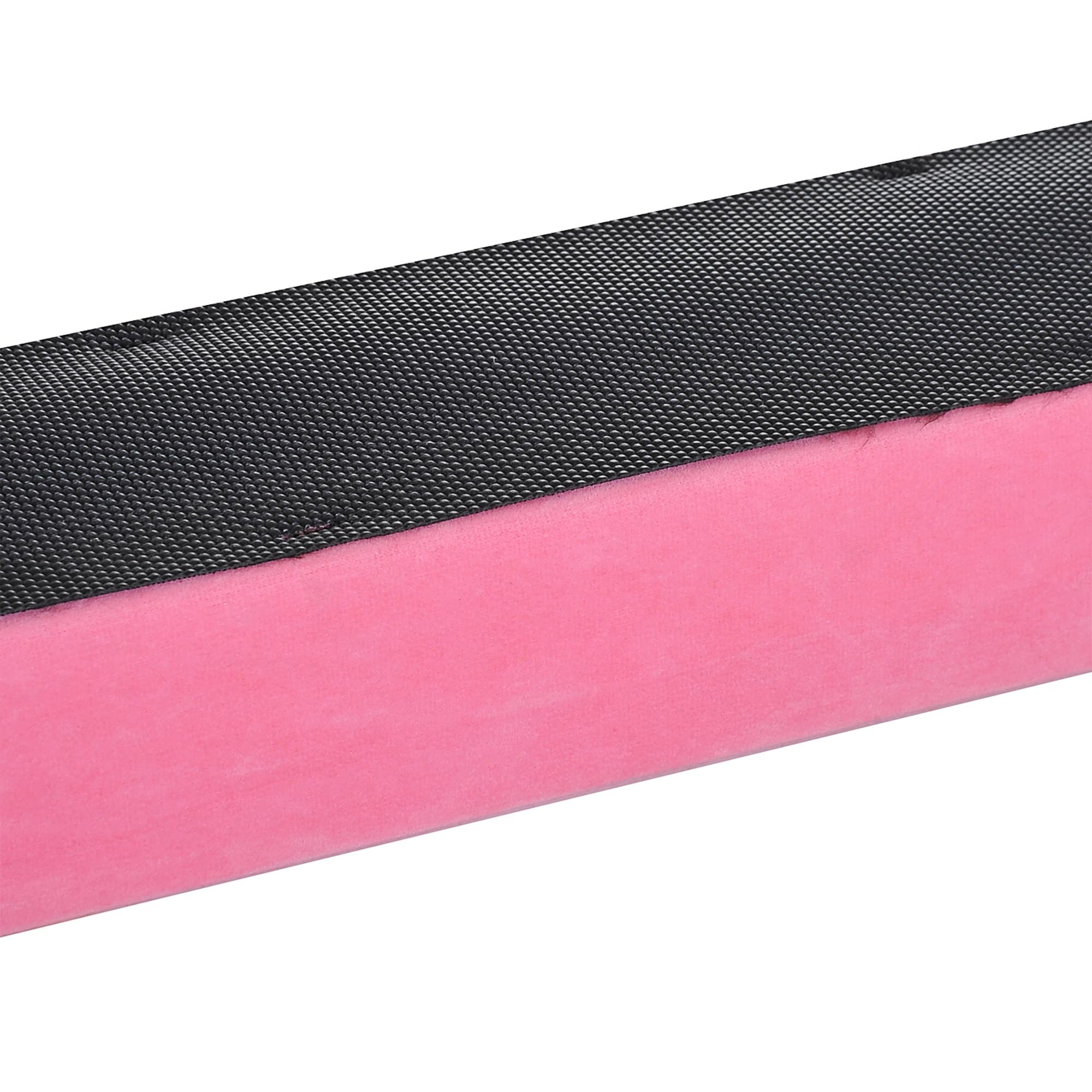 HOMCOM Trave da Ginnastica Equilibrio Allenamento Pieghevole Casa Legno 210 × 10 × 6.5cm Rosa