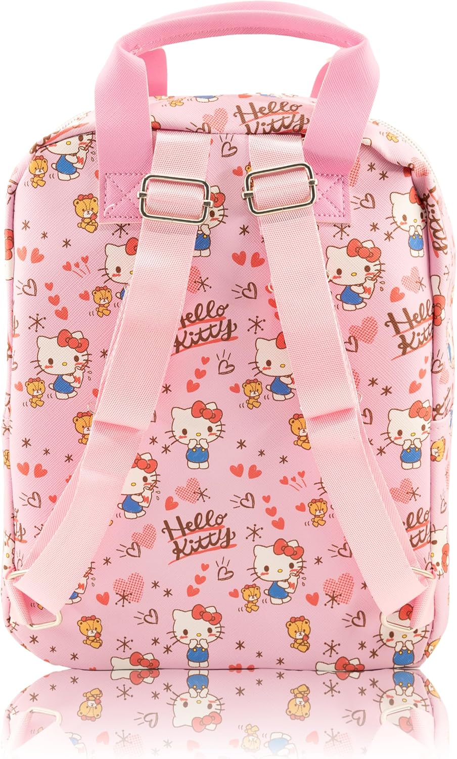 Fast Forward Hello Kitty Mini Backpack for Kids & Adults | 10" PU Leather Backpack Purse | Toddler Travel Bag, Small Bookbag, Lightweight Rucksack for School, Travel, or Everyday Use | Ages 3+ - Image 3