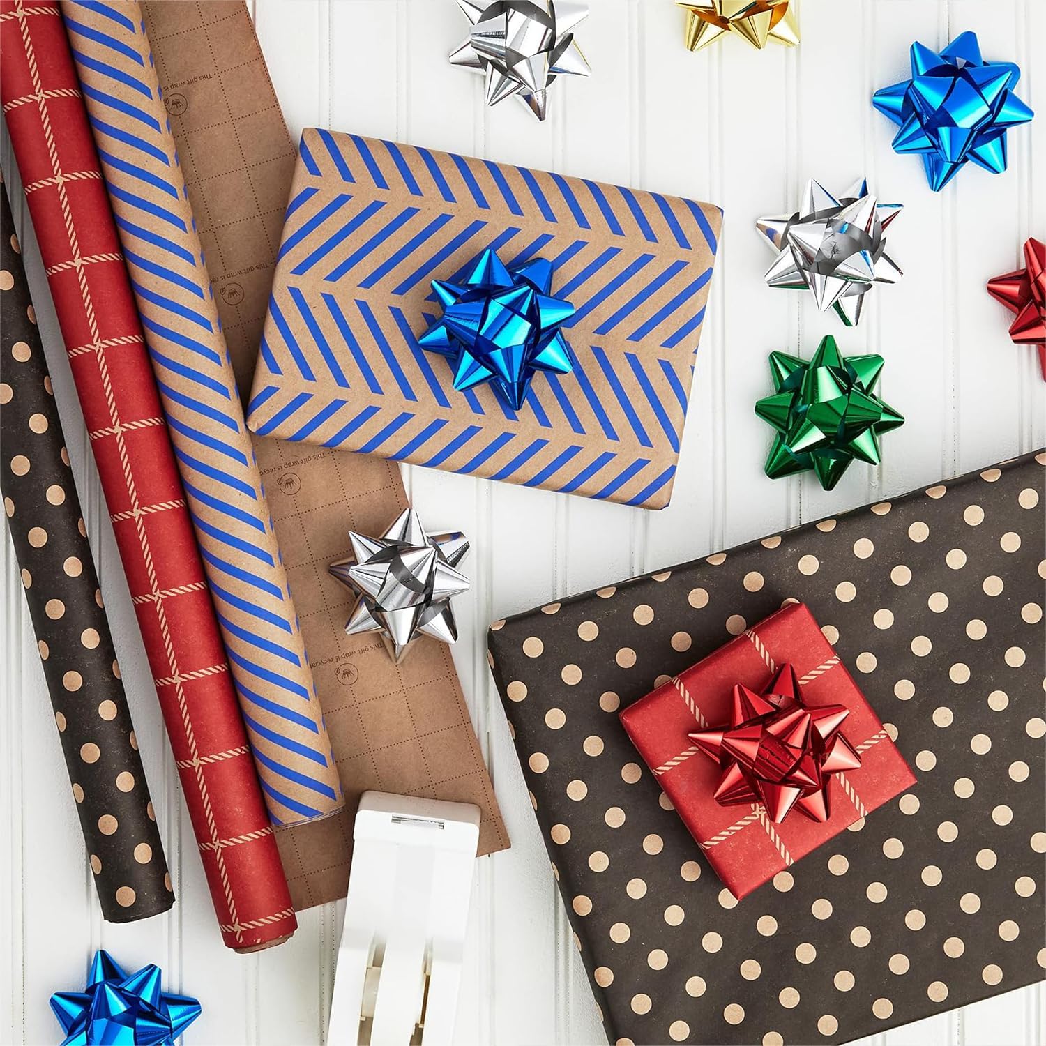 Xingshen-GTG 100pcs 1” Mini Gift Bow for Presents Multicolor Small Star Bow for Gift Box, Christmas, Parties, Birthdays, Wedding, Holidays etc - Image 3