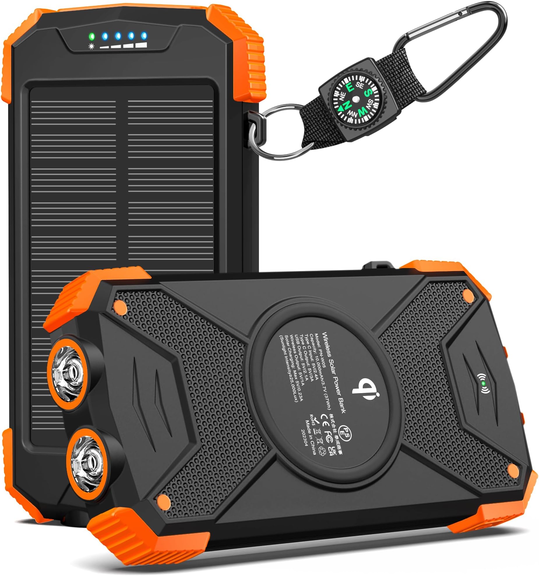 Batterie Externe Qshell 6000 MAh + Chargeur Sans Fil Qi - Blanc - Portable